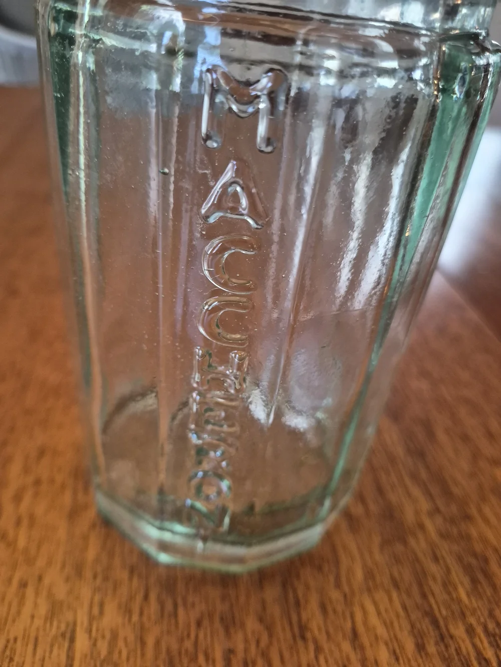 Vintage  Clear  Maccheroni Glass Food Storage Jar with Clamp Lid Made In Italy